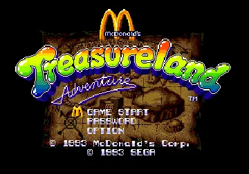 McDonald's Treasure Land Adventure (Europe) screen shot title